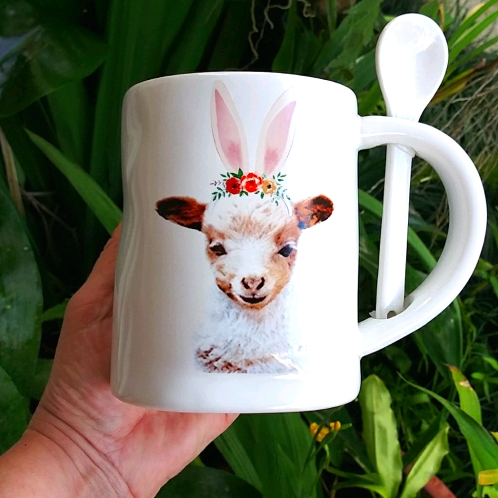 NWT Happy Spring Baby Sheep Coffee / Tea Mug